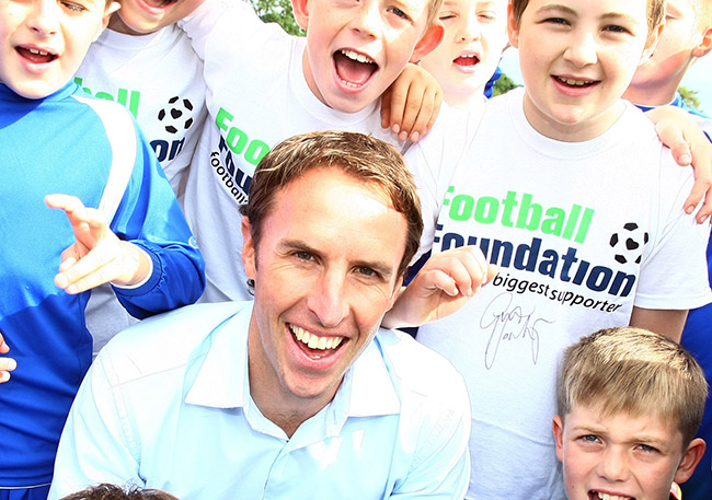 PICTURE BY VAUGHN RIDLEY/SWPIX.COM…Football - Football Foundation - Reeth and District Community Sports Club - Reeth, England - 04/09/11…Gareth Southgate helps open up the new sports pavilion and floodlit all weather multi-use games area (MUGA).